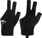 Manica da Biliardo - Nero - 3 Dita - Destro - Protezione - Bagnante - Snooker