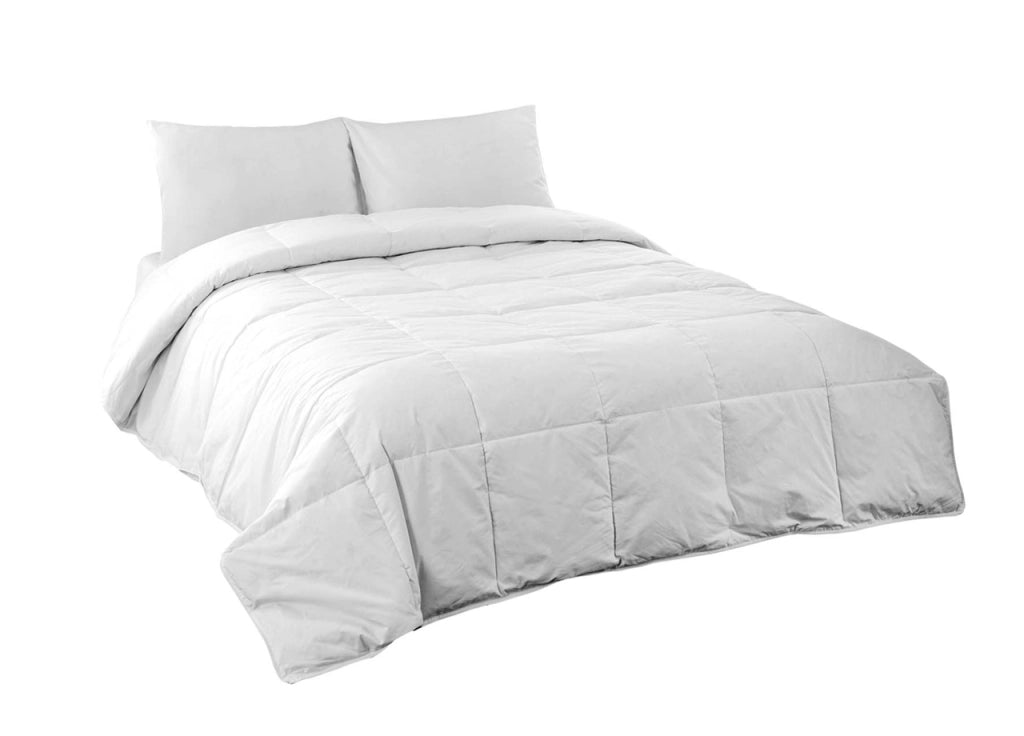 Interno Piumino Antiacaro Piumone Letto Invernale Anallergico 300gr Bianco Lavabile - Piazza E Mezza - Invernale