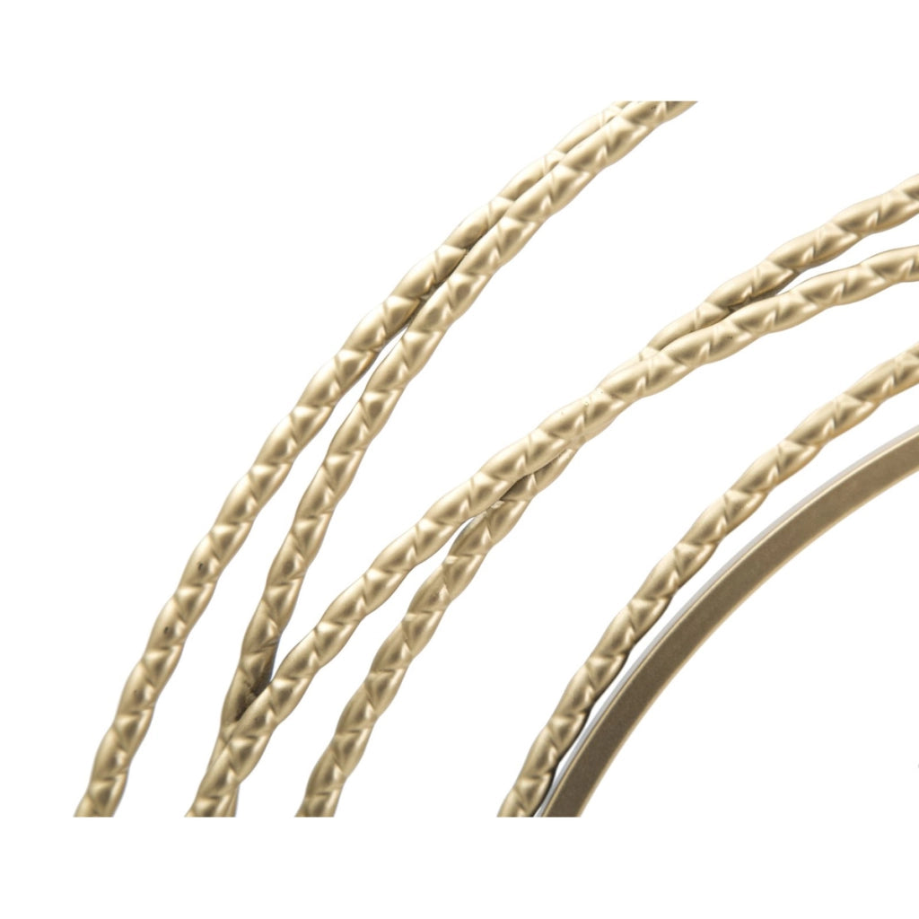 Orologio da parete Gold Strips con anelli concentrici in ferro oro