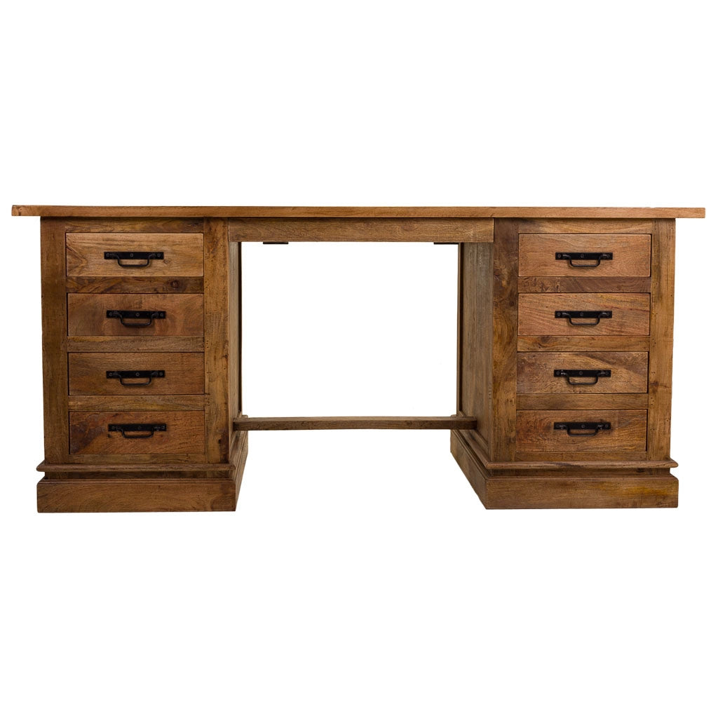 Scrivania in legno marrone 180x75x80h