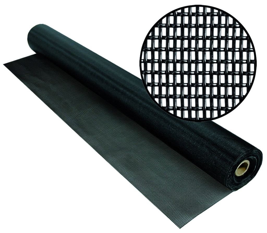 Phifer ZANZARIERA A ROTOLO IN POLIESTERE/PVC PETSCREEN MT.30,5 col.Nero maglia mm.17x10 H. cm.121,92