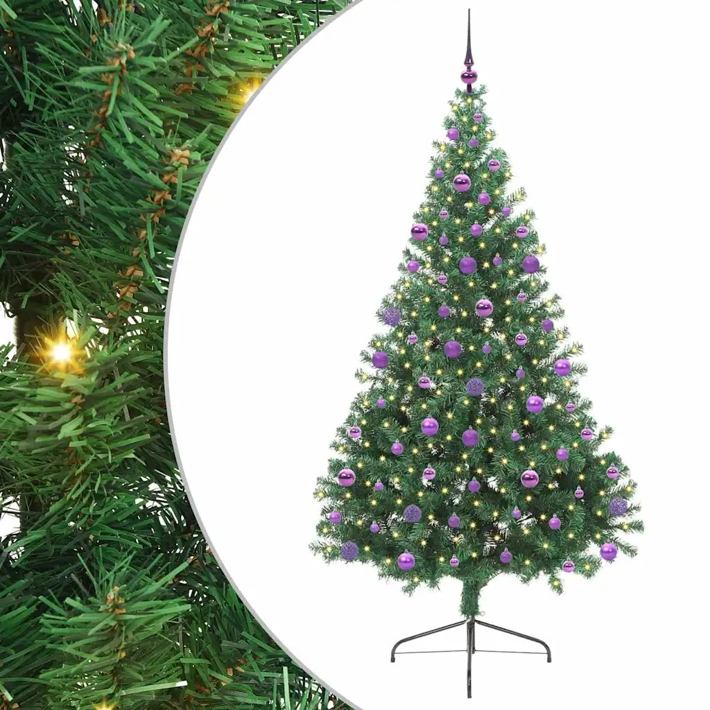Albero di Natale | Decorazioni natalizie artificiale con luci integrate Verde 210 cm