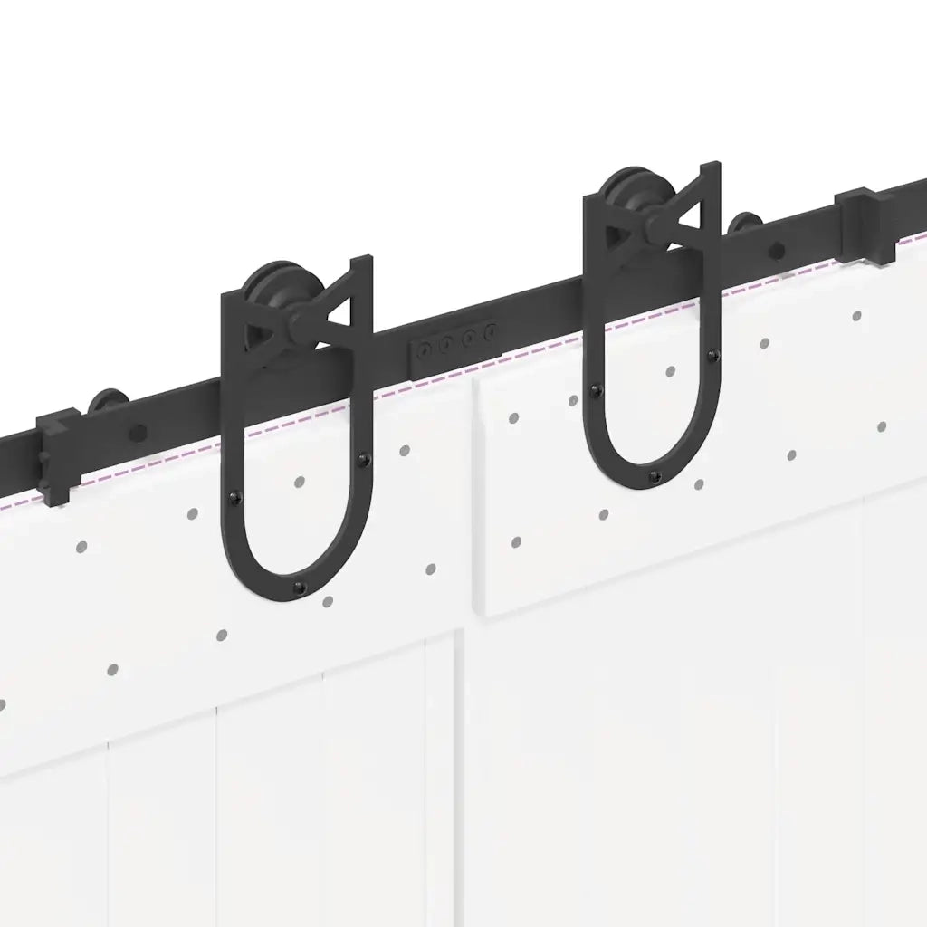 vidaXL Kit di Binari per Porte Scorrevoli 400 cm Acciaio Nero