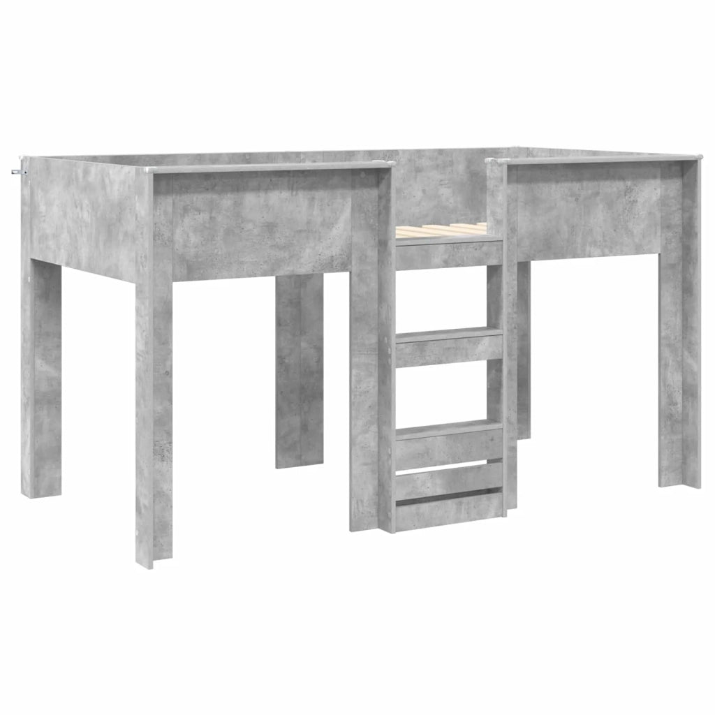 Letto a Castello per Bambini Grigio cemento 100 x 200 cm 3410502
