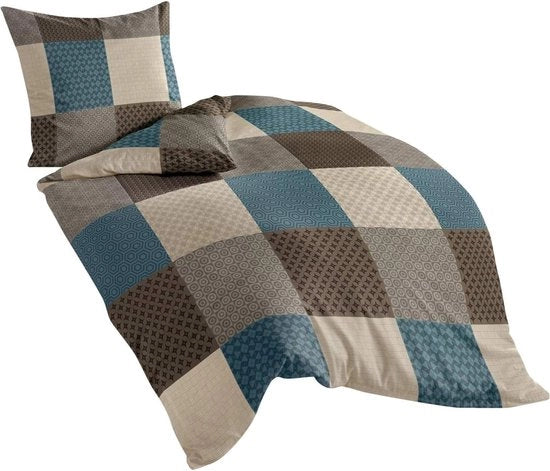 Biancheria da letto 6277, piumone di bever morbido, mokka 04, 155x220 + 80x80 cm, misura comoda