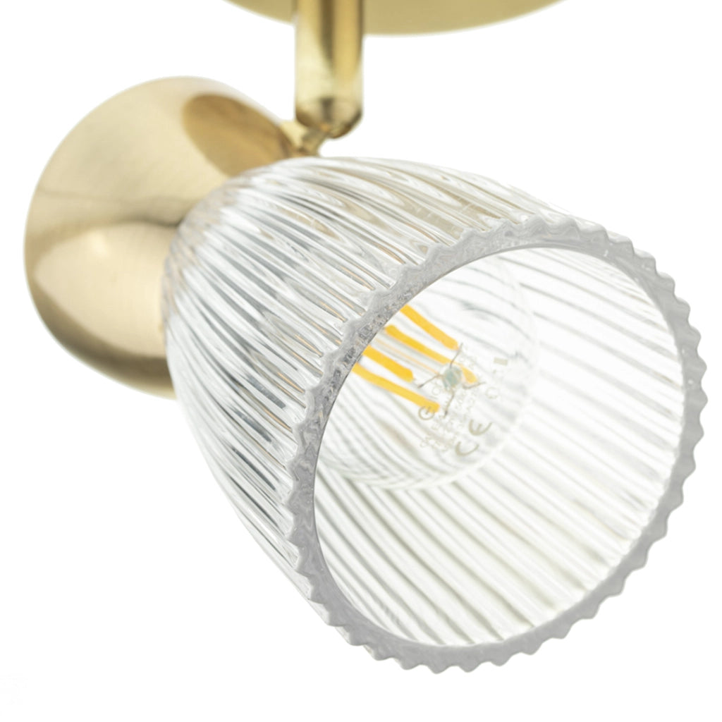 Plafoniera Milagro Best oro satinato vetro 1xE14 40W