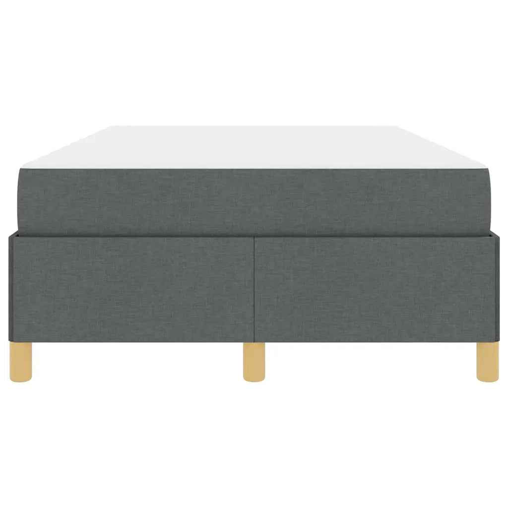 vidaXL Letto a molle con materasso Grigio scuro 120 x 190 cm Tessuto
