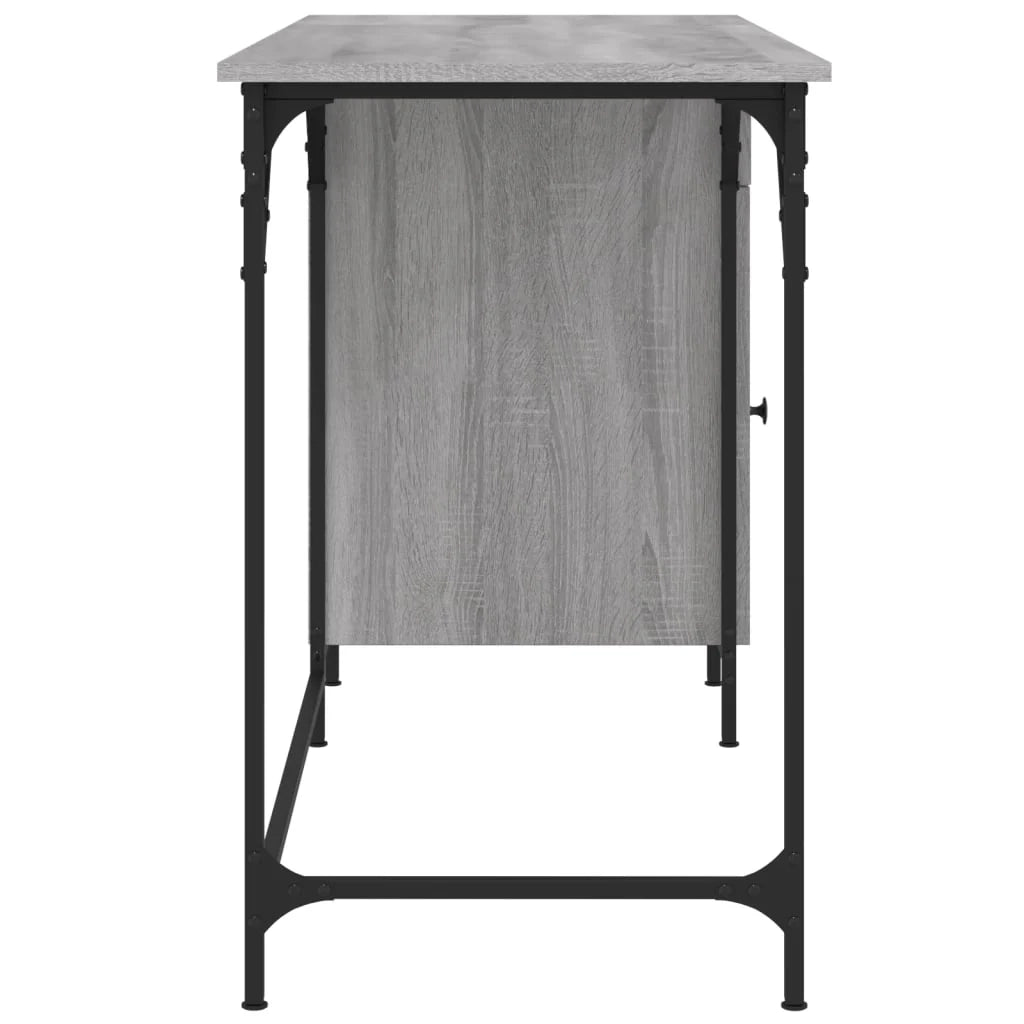 Scrivania tavolo postazione di lavoro mobile per computer studio per computer Sonoma 131 x 48 x 75 cm legno ingegnerizzato grigio 02_0023763