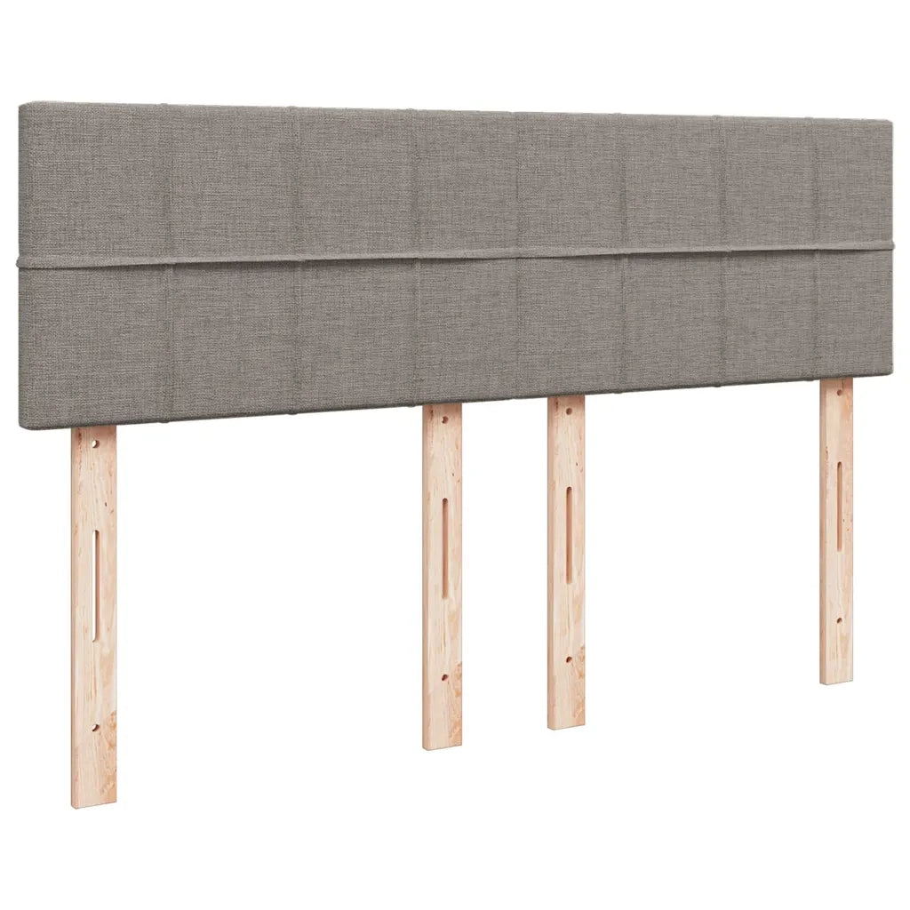 vidaXL Giroletto a Molle con Materasso Tortora 160x200 cm in Tessuto