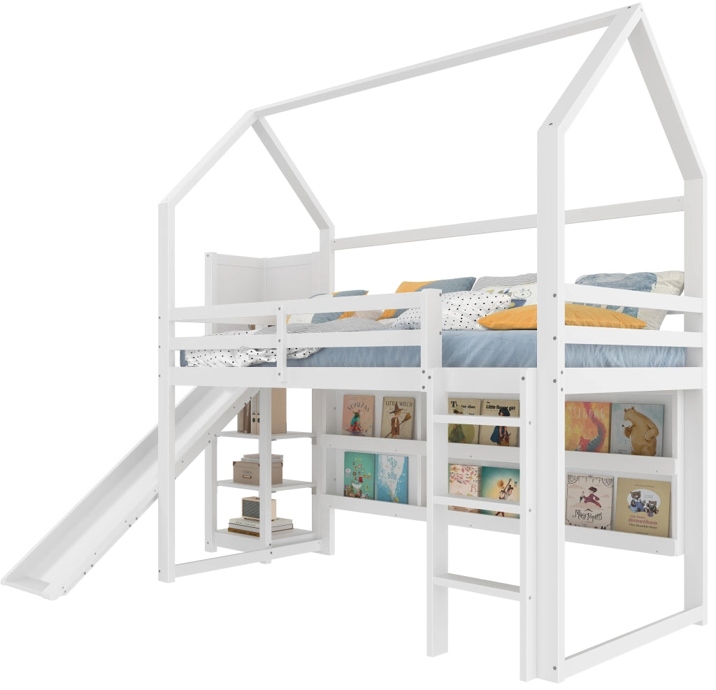 letto a castello in pino bianco 90 x 200 cm