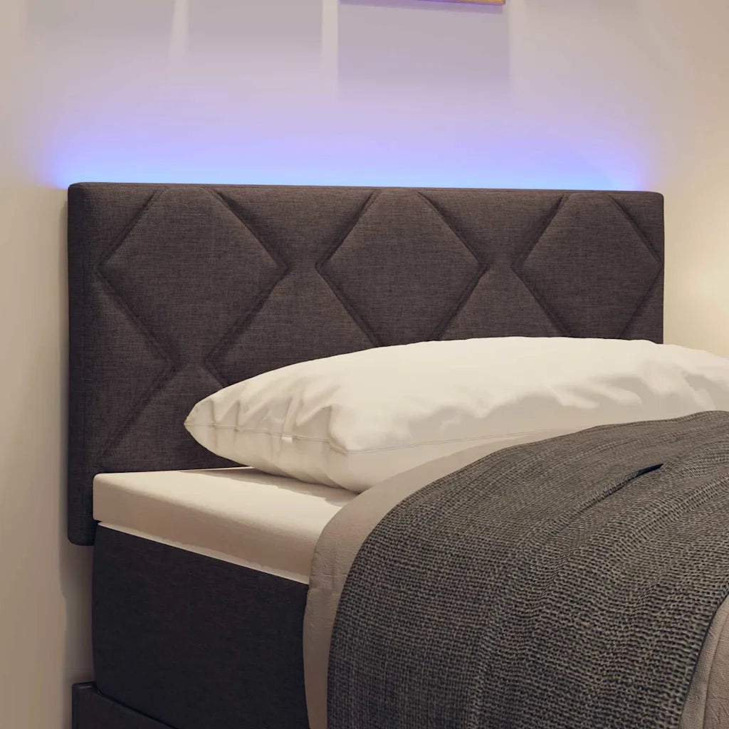 Testiera LED Marrone 80 cm Tessuto 3338177