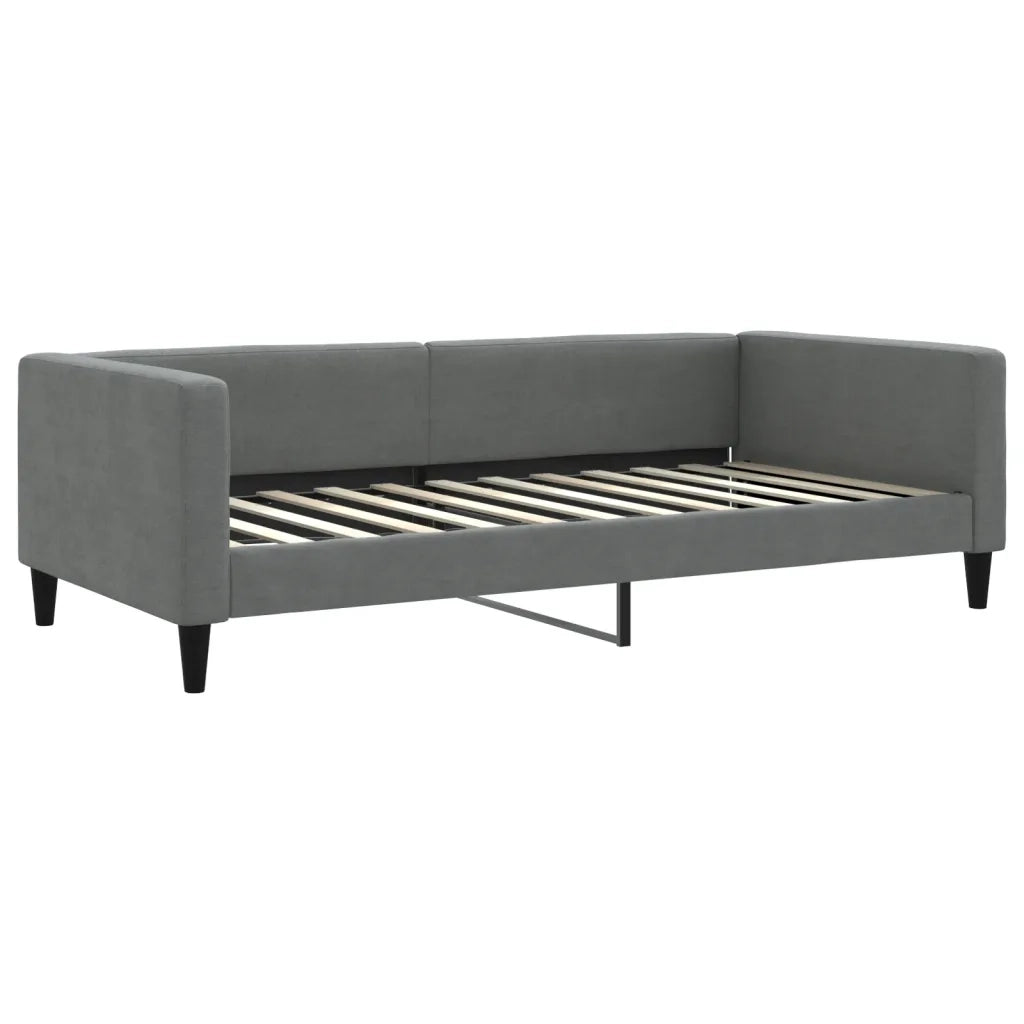 Letto da Giorno Grigio Scuro 100x200 cm in Tessuto 353989