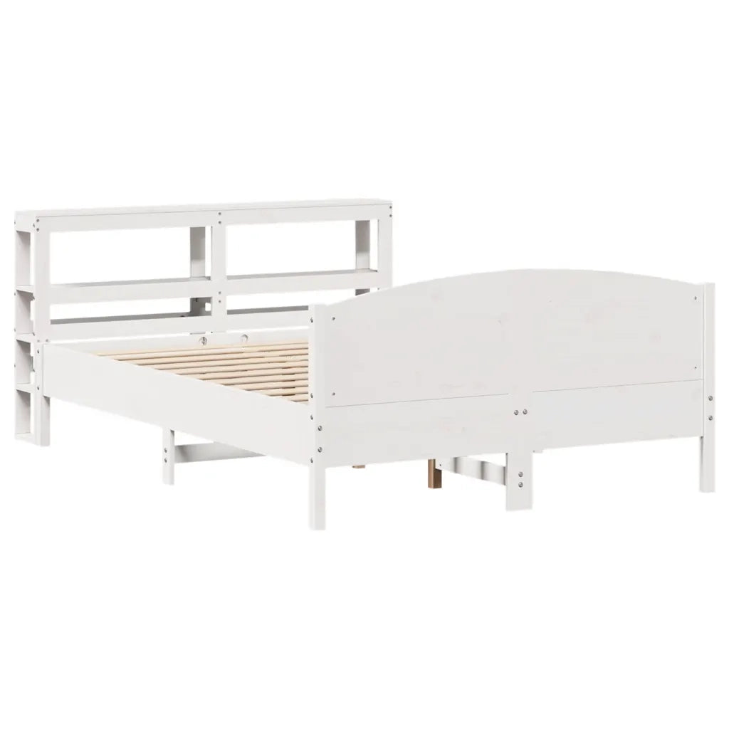 vidaXL Letto senza Materasso Bianco 140x190 cm Legno Massello di Pino
