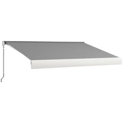 Tenda da sole a cassonetto elettrica ¨C zephmum ¨C 4x3 m grigio chiaro alluminio telecomando