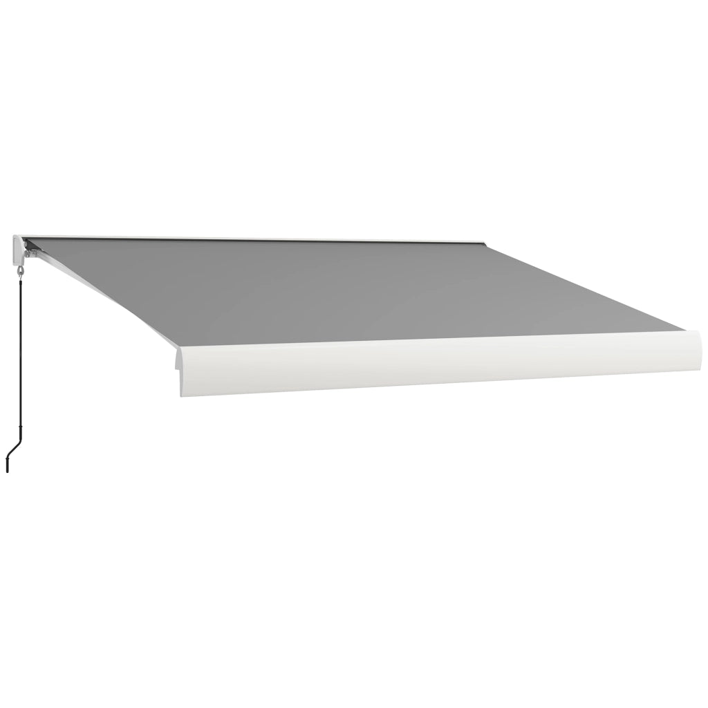 Tenda da sole a cassonetto elettrica ¨C zephmum ¨C 4x3 m grigio chiaro alluminio telecomando