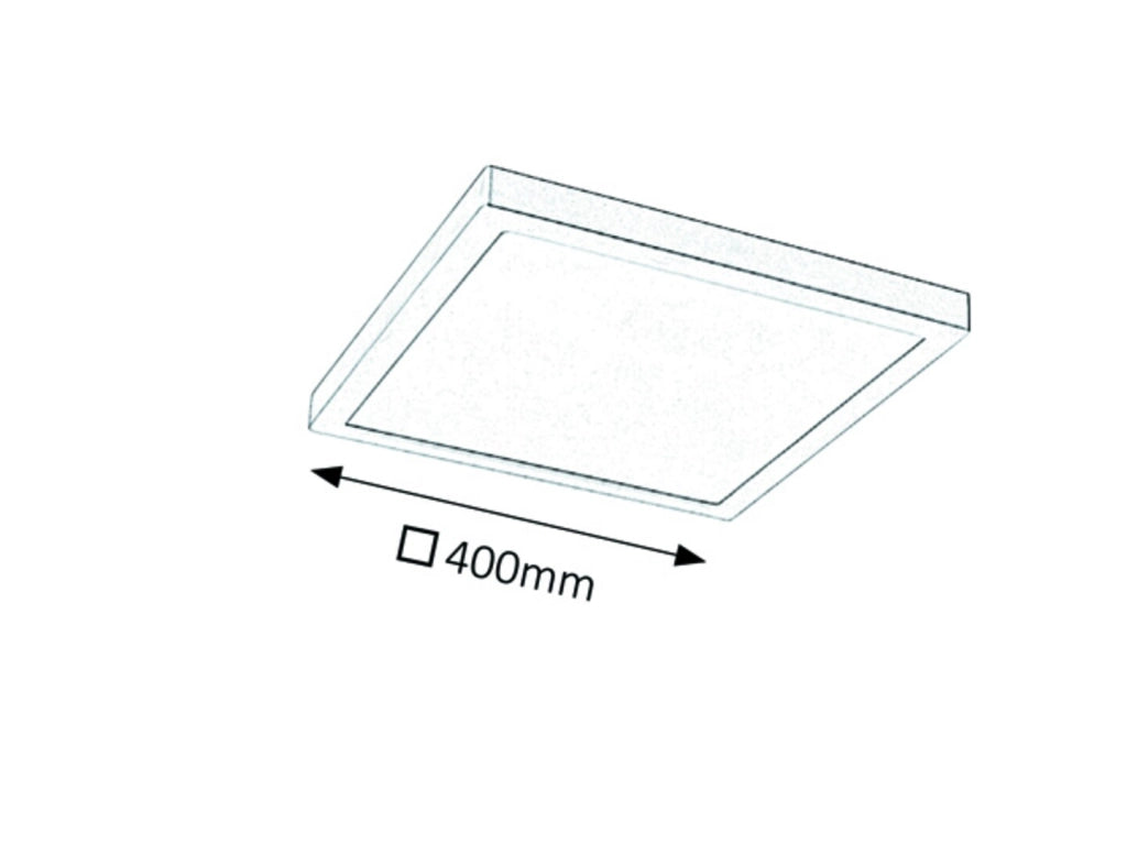 Plafoniera incasso quadrata 40cm LED 36W cromo Lois Rabalux