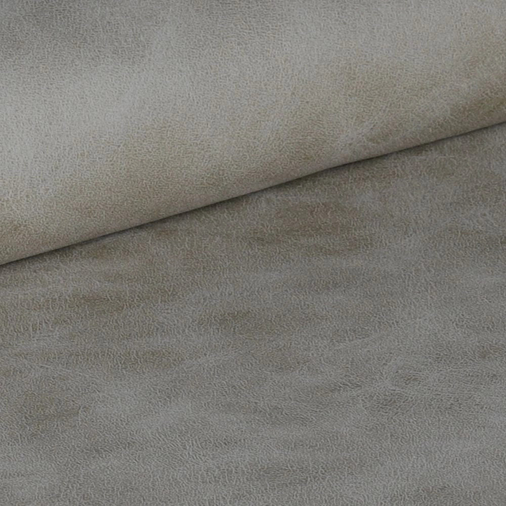 Sgabello Saki con seduta imbottita in nabuk tortora e gambe nere – Comfort compatto per ambienti moderni