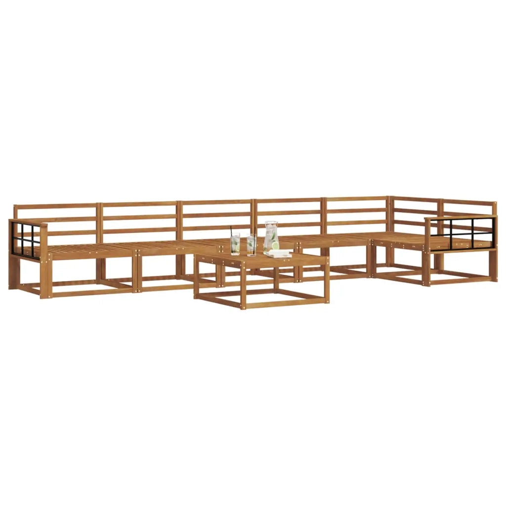 Set di divani da esterno 7 pcs Naturale 3367692