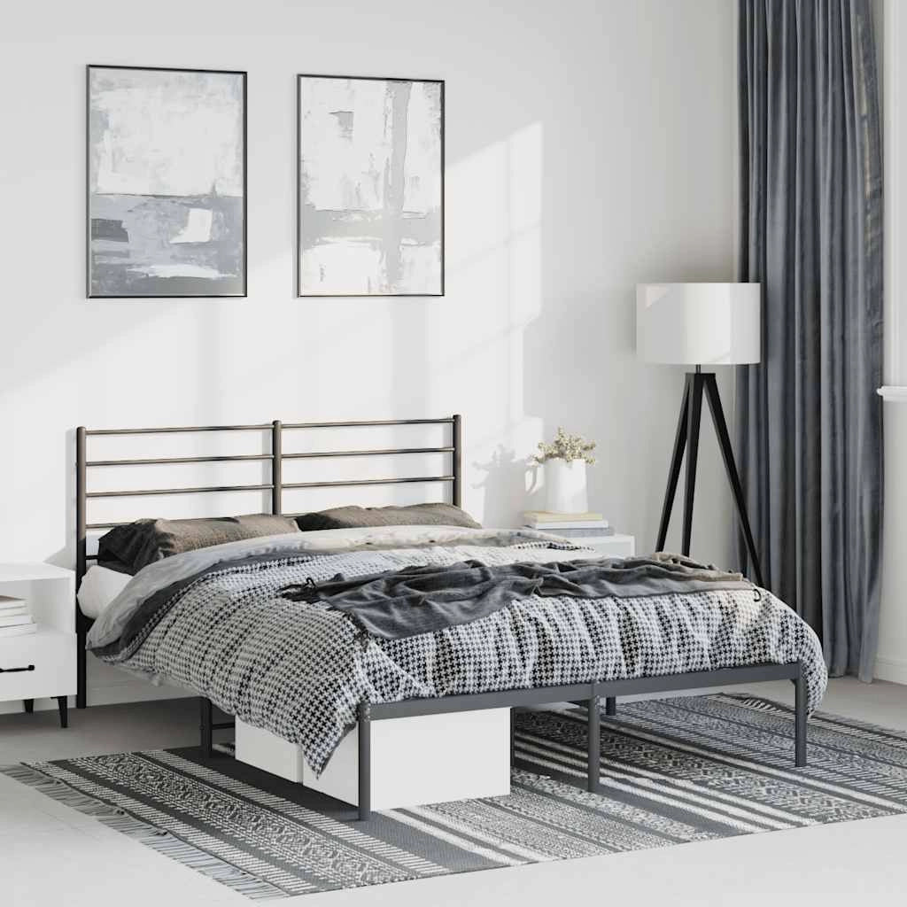 Giroletto con Testiera in Metallo Nero 150x200 cmcod mxl 105657