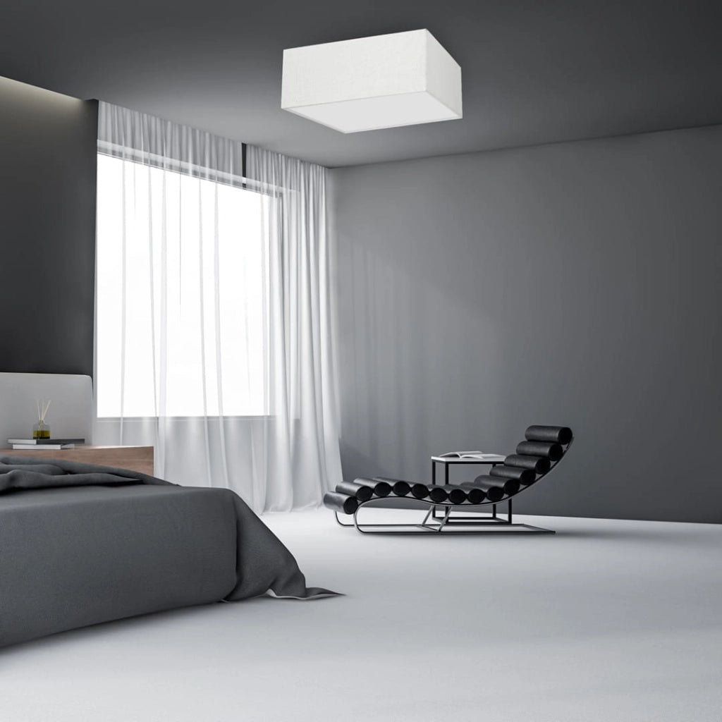 Plafoniera soffitto quadrata Milagro Albion bianca 3xE27 50cm