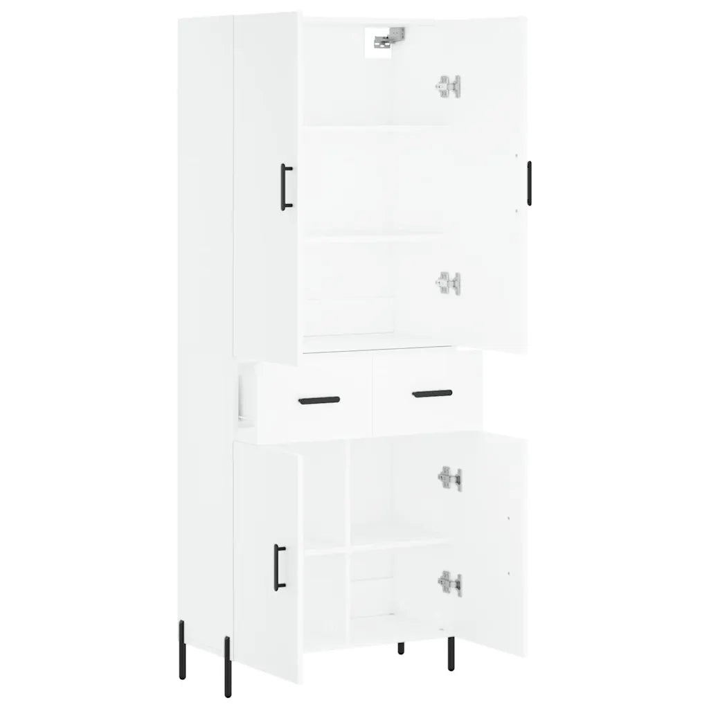 Credenza Bianca 69,5x34x180 cm in Legno Multistrato 3198153
