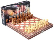 Sistema da Scacchi Portatile - Gioco da Scacchi Magnetico - Legno di Alta Qualità - 23 cm x 23,5 cm - Pratico - Utilizzo Lungo la Vita