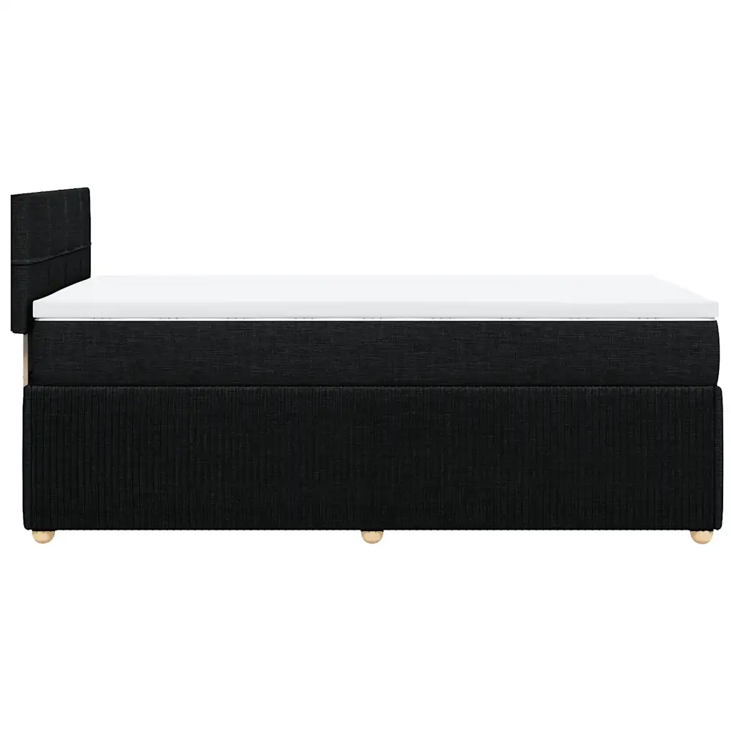 Giroletto a Molle con Materasso Nero 90x190 cm in Tessuto 3289613