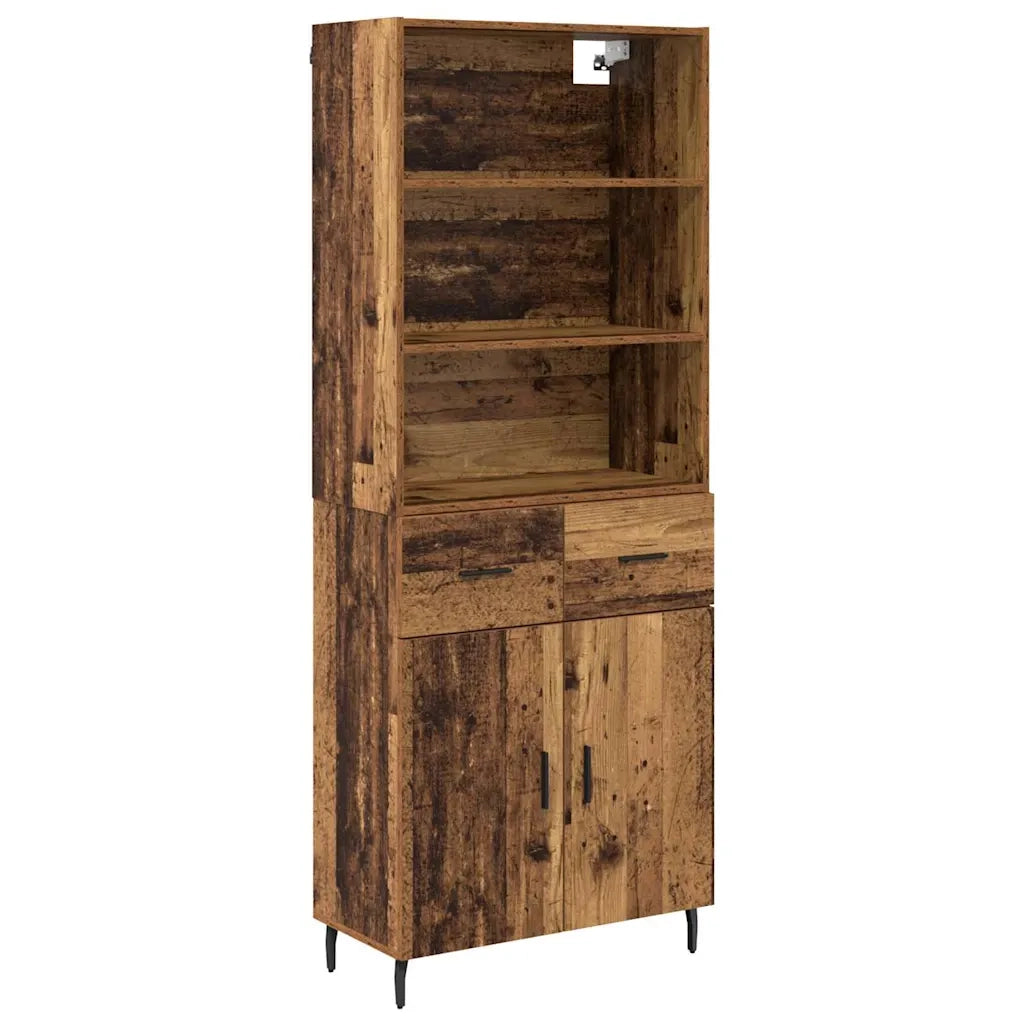 Credenza con Cassetto-Buffet-Armadio da cucina Legno vecchio 69,5 x 34 x 180 cm 512066