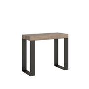 Consolle allungabile 90x40/300 cm Tekno Quercia Natura telaio Antracite