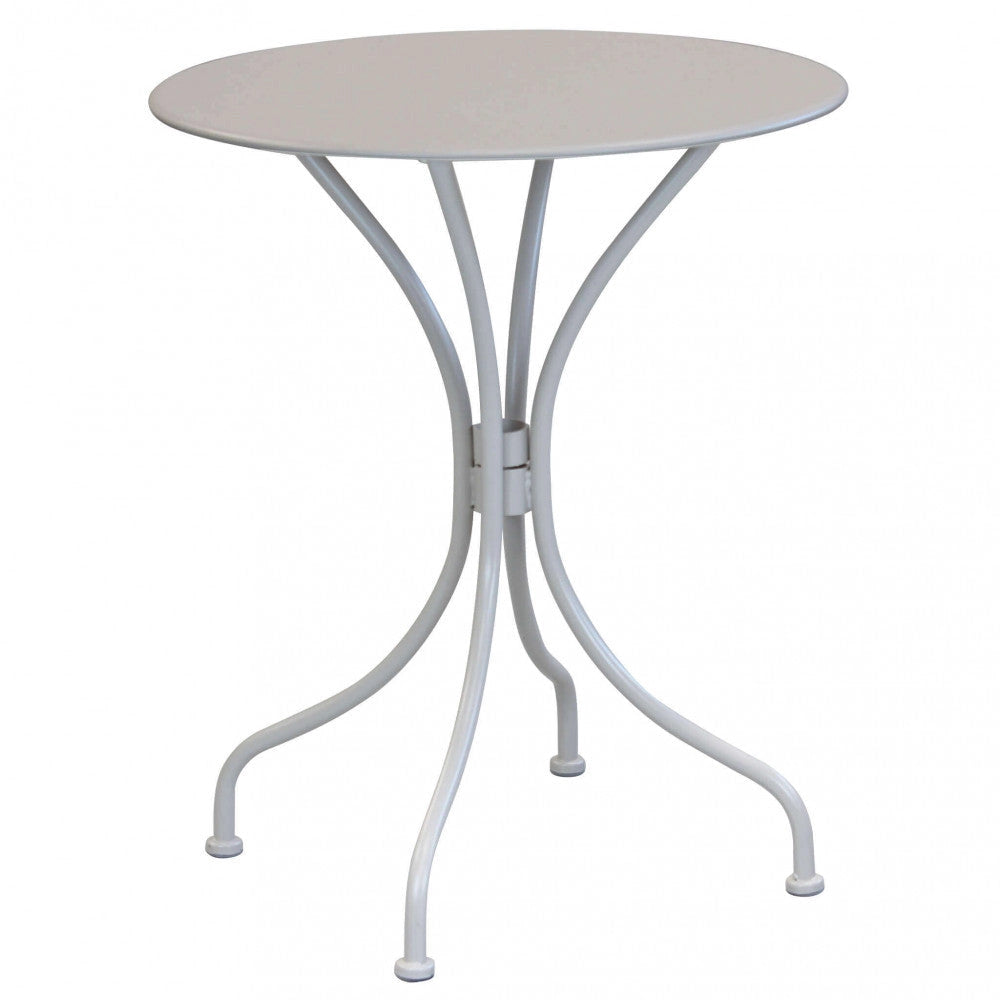 Tavolo Bristol Ø60x71h cm in Acciaio Tortora