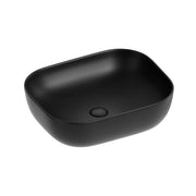 Lavabo d'appoggio nero in ceramica da 50,5 x 40,5 cm - Serie Nature