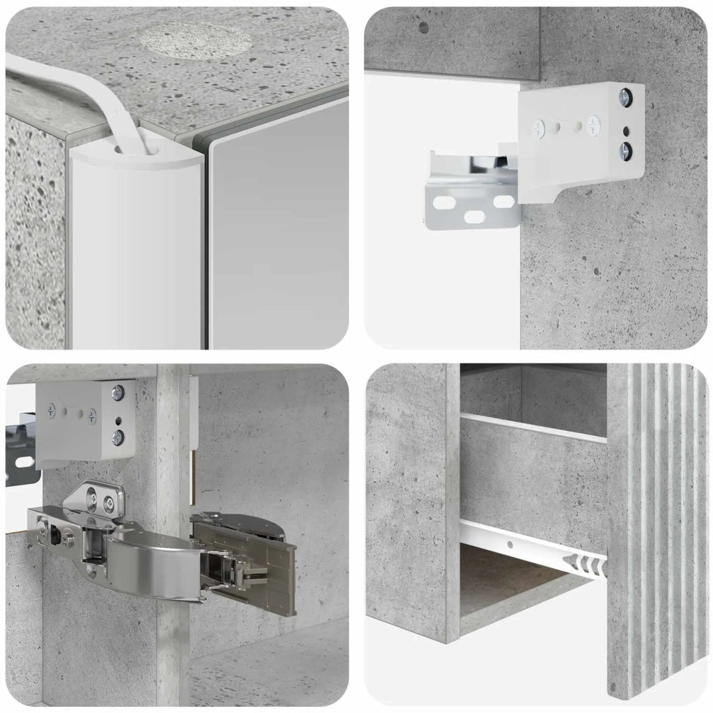 Set di Armadi da Bagno 5 pcs Grigio Cemento 53 x 15,5 x 70 cm 3406330