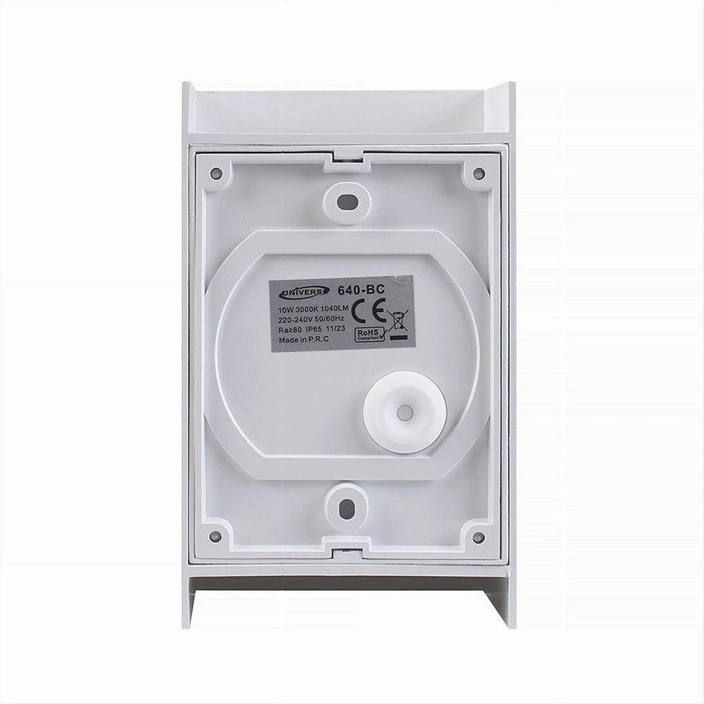 Trade Shop - Applique Led Esterno Rettangolare 10w Doppia Emissione Di Luce 3000k 4000k 640-b - -bianco Caldo      -
