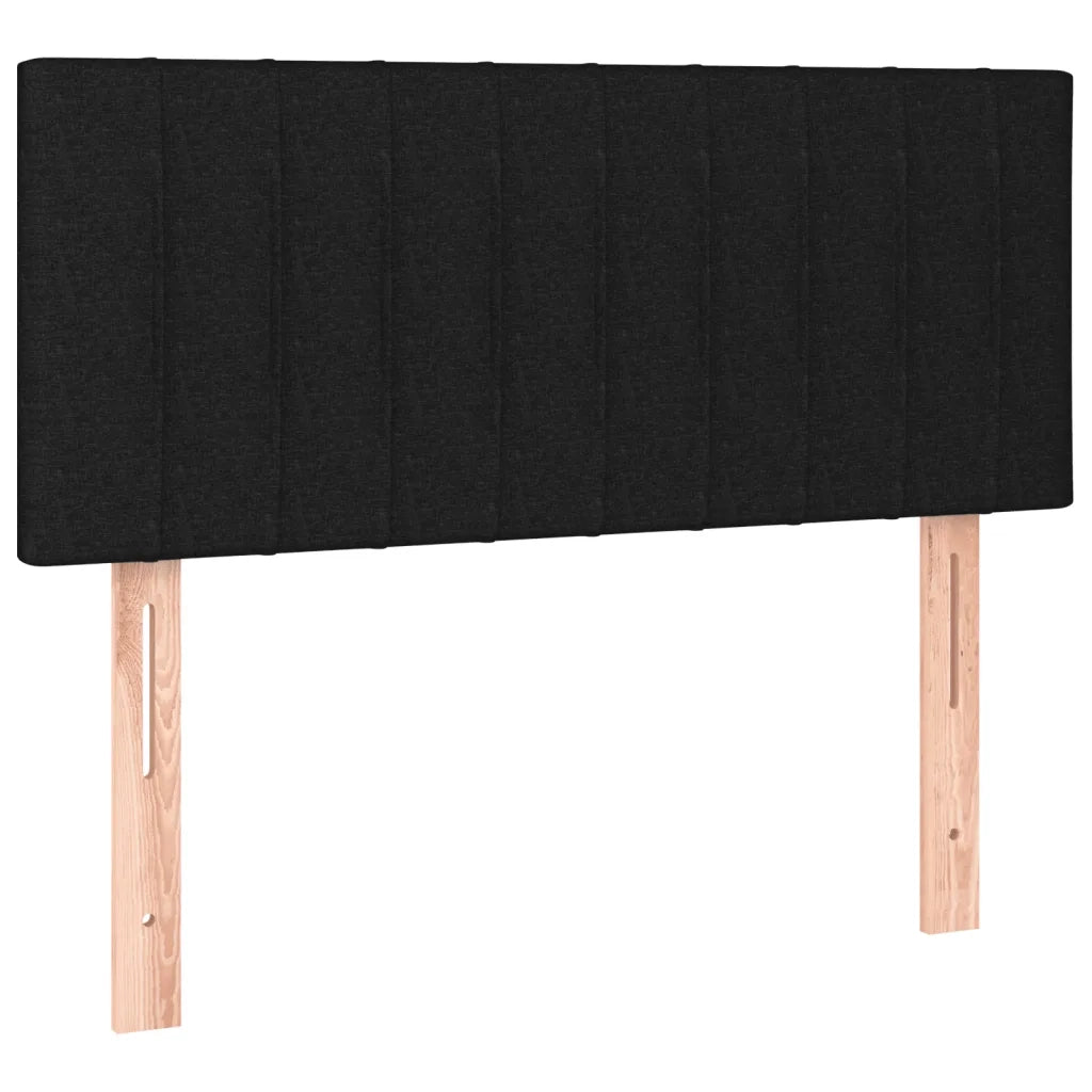 Giroletto a Molle con Materasso Nero 120x190 cm in Tessuto