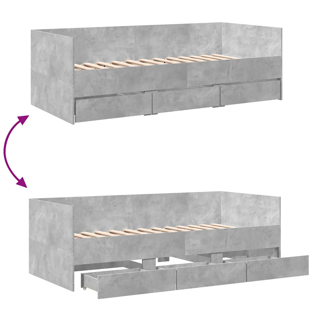 Divano Letto con Cassetti senza Materasso-Sofa Letto-Daybed 75x190 cm 198683