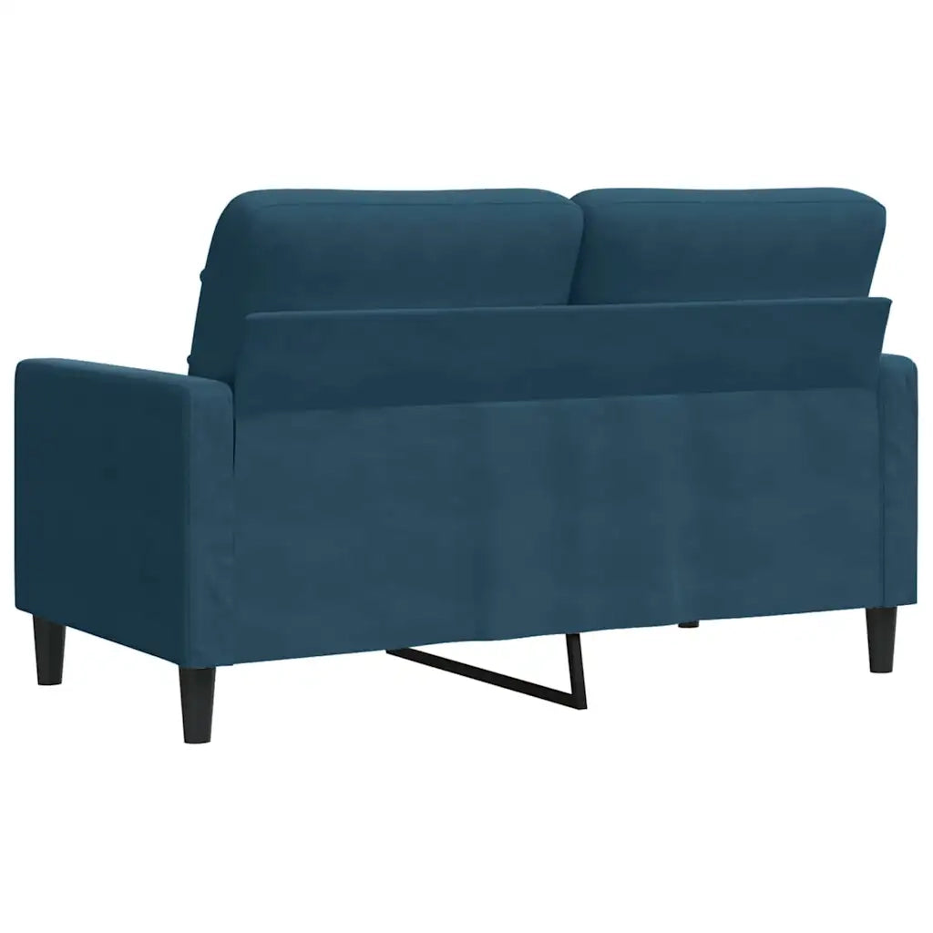 Divano a 2 Posti Blu 120 cm in Velluto 4007623