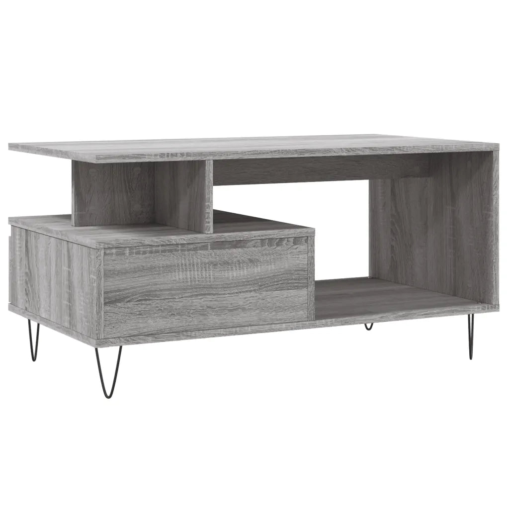 Tavolino da salotto | Tavolino da caff¨¨ | Tavolino da Soggiorno Grigio Sonoma 90x49x45 cm Legno Multistrato
