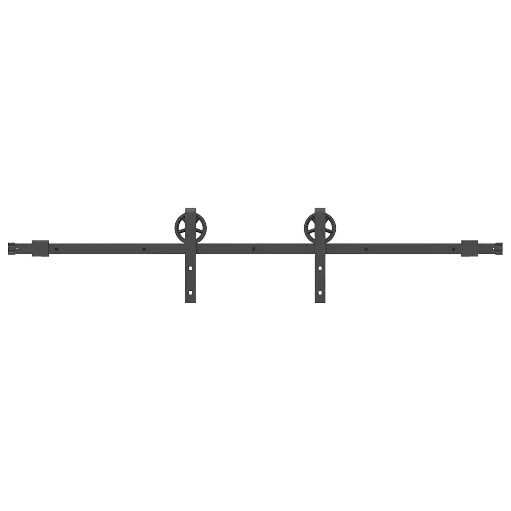 Kit di Binari per Porte Scorrevoli 183 cm Acciaio Nero CFW8026630