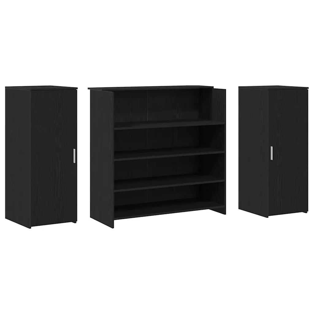 Scrivania per Reception Rovere Nero 180x50x103,5 cm in Legno di Argilla 3324170