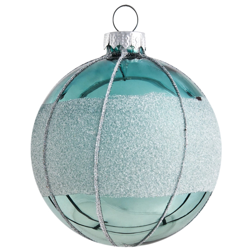 Set di 35 palline di Natale in vetro da appendere all'albero di Natale in stile tradizionale glamour blu