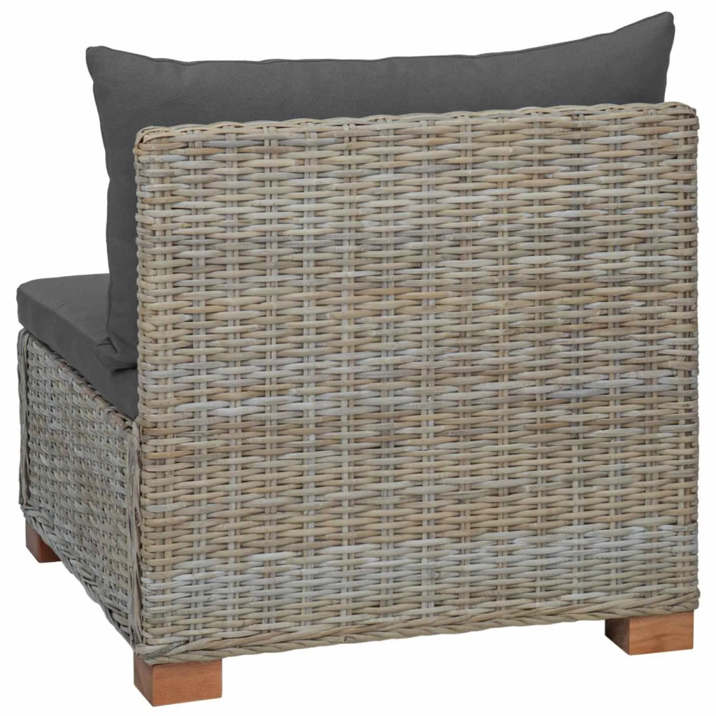 Divano Medio con Cuscini GENDT Rattan naturale Grigio Kubu 42034389