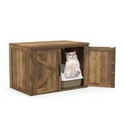 Recinzione per lettiera con coperchio incernierato 51 x 36,5 x 50,5 cm facile accesso stile rustico legno di quercia 20_0018851