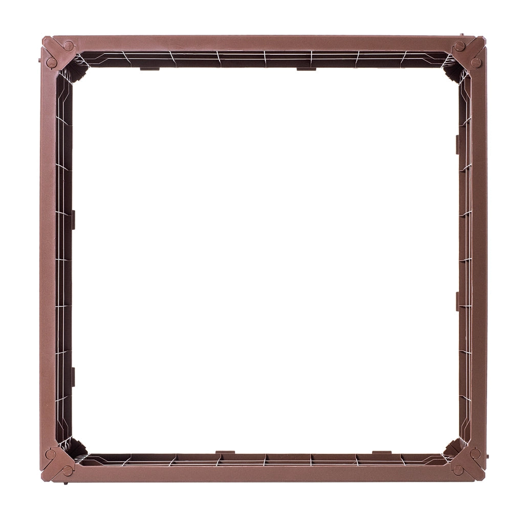 Aiuola rialzata per ortaggi KADAX, fioriera da giardino marrone 75x75 cm