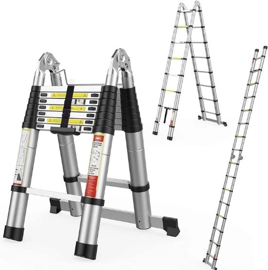 Scala Telescopica 5 Metri - Scala Telescopica Inclinabile - Scala Telescopica Inclinabile a 5 Metri - Scala Telescopica Inclinabile Soft Close