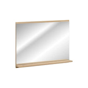 Specchio da bagno rettangolare 80x57 cm con bordo contenitore