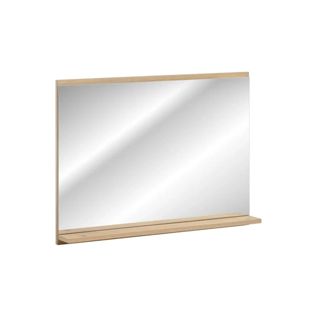 Specchio da bagno rettangolare 80x57 cm con bordo contenitore