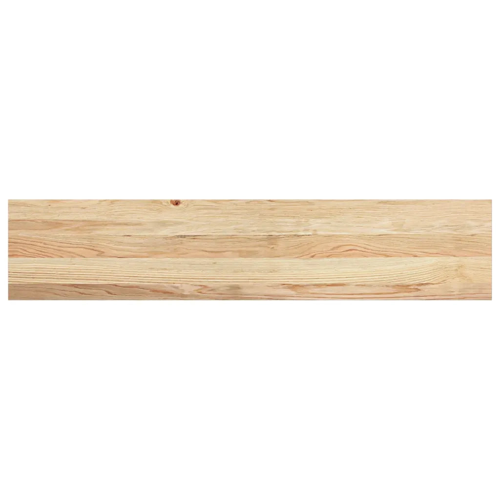 Davanzali 2 pz Non Trattati 120x25x2cm Legno Massello di Rovere