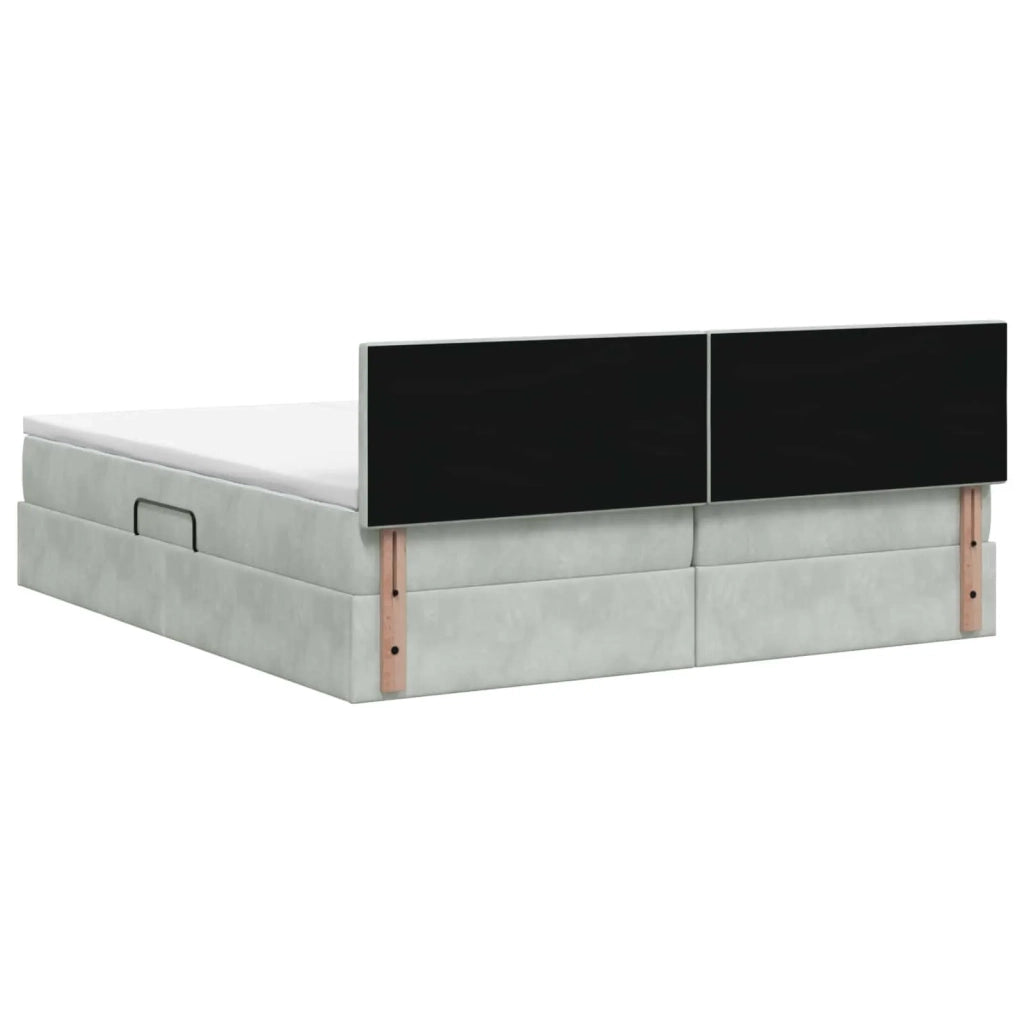 Letto con contenitore LED e materasso Grigio Chiaro 3459402