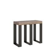 Consolle Allungabile in Legno e Ferro H77x40x90/300cm Sintesi Rovere Classica