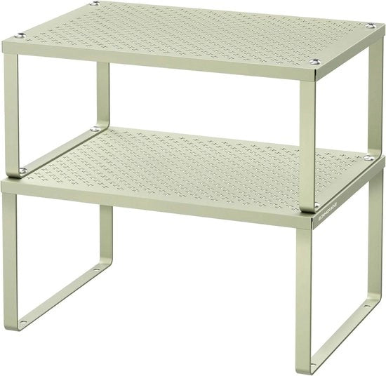 Pannello di Organizzazione per Cucina in Metallo - Piatto Estendibile e Stivabile - Piatto Piccolo a Fondo Verde Menta